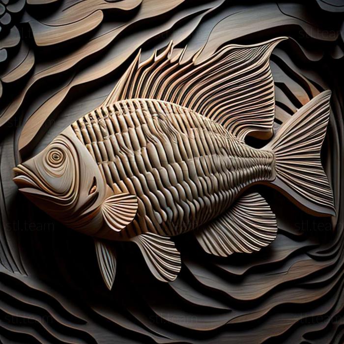 3D model Lobed tsifotilapia zebra fish (STL)